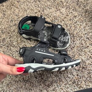 Kids Black Sandals